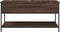 vidaXL - Salontafel - 100x50x50 - cm - bewerkt - hout - en - metaal - bruineikenkleur