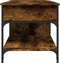 vidaXL - Salontafel - 100x50x50 - cm - bewerkt - hout - en - metaal - gerookt - eiken