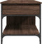 vidaXL - Salontafel - 100x50x50 - cm - bewerkt - hout - en - metaal - bruineikenkleur