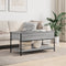 vidaXL - Salontafel - 100x50x50 - cm - bewerkt - hout - en - metaal - grijs - sonoma