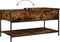 vidaXL - Salontafel - 100x50x50 - cm - bewerkt - hout - en - metaal - gerookt - eiken