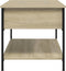 vidaXL - Salontafel - 100x50x50 - cm - bewerkt - hout - en - metaal - sonoma - eiken