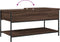 vidaXL - Salontafel - 100x50x50 - cm - bewerkt - hout - en - metaal - bruineikenkleur