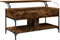 vidaXL - Salontafel - 100x50x50 - cm - bewerkt - hout - en - metaal - gerookt - eiken