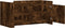 vidaXL - Salontafel - 100x50x50 - cm - bewerkt - hout - gerookt - eikenkleurig