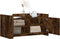 vidaXL - Salontafel - 100x50x50 - cm - bewerkt - hout - gerookt - eikenkleurig