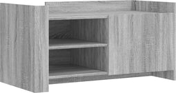 vidaXL - Salontafel - 100x50x50 - cm - bewerkt - hout - grijs - sonoma - eikenkleur