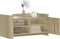 vidaXL - Salontafel - 100x50x50 - cm - bewerkt - hout - sonoma - eikenkleurig