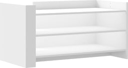 vidaXL - Salontafel - 100x50x50 - cm - bewerkt - hout - wit