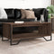 vidaXL - Salontafel - 100x51x40 - cm - bewerkt - hout - bruin - eikenkleur