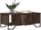 vidaXL - Salontafel - 100x51x40 - cm - bewerkt - hout - bruin - eikenkleur