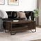 vidaXL - Salontafel - 100x51x40 - cm - bewerkt - hout - bruin - eikenkleur
