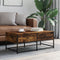 vidaXL - Salontafel - 100x51x40 - cm - bewerkt - hout - gerookt - eikenkleurig
