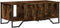 vidaXL - Salontafel - 100x51x40 - cm - bewerkt - hout - gerookt - eikenkleurig