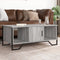 vidaXL - Salontafel - 100x51x40 - cm - bewerkt - hout - grijs - sonoma
