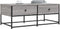 vidaXL - Salontafel - 100x51x40 - cm - bewerkt - hout - grijs - sonoma