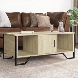 vidaXL - Salontafel - 100x51x40 - cm - bewerkt - hout - sonoma - eikenkleurig