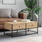vidaXL - Salontafel - 100x51x40 - cm - bewerkt - hout - sonoma - eikenkleurig
