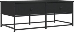 vidaXL - Salontafel - 100x51x40 - cm - bewerkt - hout - zwart