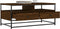 vidaXL - Salontafel - 100x51x45 - cm - bewerkt - hout - bruin - eikenkleur