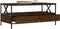 vidaXL - Salontafel - 100x51x45 - cm - bewerkt - hout - bruin - eikenkleur