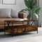 vidaXL - Salontafel - 100x51x45 - cm - bewerkt - hout - gerookt - eikenkleurig