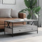 vidaXL - Salontafel - 100x51x45 - cm - bewerkt - hout - grijs - sonoma - eiken