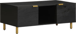 vidaXL - Salontafel - 100x54x40 - cm - bewerkt - hout - zwart