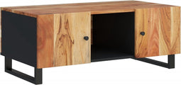 vidaXL - Salontafel - 100x54x40 - cm - massief - acaciahout - en - bewerkt - hout