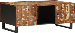 vidaXL - Salontafel - 100x54x40 - cm - massief - gerecycled - hout - en - bewerkt - hout