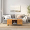 vidaXL - Salontafel - 100x54x40 - cm - massief - mangohout - bruin - en - zwart