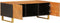 vidaXL - Salontafel - 100x54x40 - cm - massief - mangohout - bruin - en - zwart