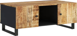vidaXL - Salontafel - 100x54x40 - cm - massief - mangohout - en - bewerkt - hout