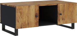 vidaXL - Salontafel - 100x54x40 - cm - massief - mangohout - en - bewerkt - hout