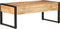 vidaXL - Salontafel - 100x54x40 - cm - massief - mangohout - en - ijzer