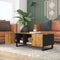 vidaXL - Salontafel - 100x54x40 - cm - massief - mangohout - en - bewerkt - hout