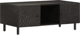 vidaXL - Salontafel - 100x54x40 - cm - massief - mangohout - zwart