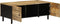 vidaXL - Salontafel - 100x54x40 - cm - massief - ruw - mangohout - zwart
