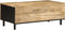 vidaXL - Salontafel - 100x54x40 - cm - massief - ruw - mangohout - zwart