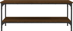 vidaXL - Salontafel - 100x55x40 - cm - bewerkt - hout - bruin - eikenkleur