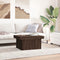vidaXL - Salontafel - 100x55x40 - cm - bewerkt - hout - bruin - eikenkleur