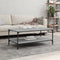 vidaXL - Salontafel - 100x55x40 - cm - bewerkt - hout - grijs - sonoma - eikenkleurig