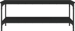 vidaXL - Salontafel - 100x55x40 - cm - bewerkt - hout - zwart