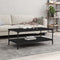 vidaXL - Salontafel - 100x55x40 - cm - bewerkt - hout - zwart