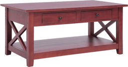 vidaXL - Salontafel - 100x55x46 - cm - massief - mahoniehout - bruin