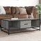 vidaXL - Salontafel - 100x57x35 - cm - bewerkt - hout - en - metaal - grijs - sonoma