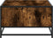 vidaXL - Salontafel - 100x57x35 - cm - bewerkt - hout - en - metaal - gerookt - eiken