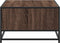 vidaXL - Salontafel - 100x57x35 - cm - bewerkt - hout - en - metaal - bruin - eikenkleur