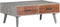 vidaXL - Salontafel - 100x60x40 - cm - massief - ruw - mangohout - grijs