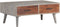 vidaXL - Salontafel - 100x60x40 - cm - massief - ruw - mangohout - grijs